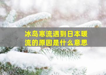 冰岛寒流遇到日本暖流的原因是什么意思