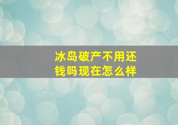 冰岛破产不用还钱吗现在怎么样