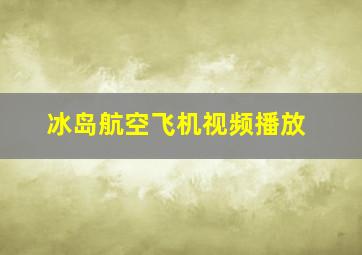 冰岛航空飞机视频播放