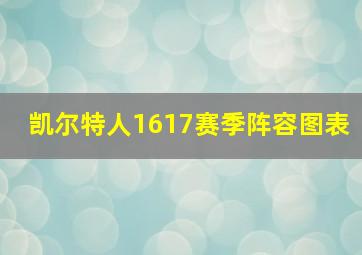 凯尔特人1617赛季阵容图表