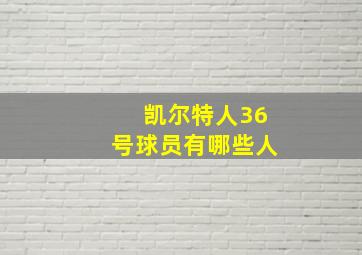 凯尔特人36号球员有哪些人