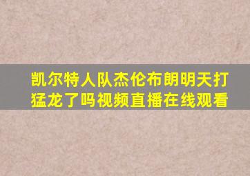 凯尔特人队杰伦布朗明天打猛龙了吗视频直播在线观看