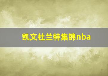 凯文杜兰特集锦nba