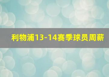 利物浦13-14赛季球员周薪