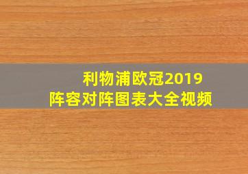 利物浦欧冠2019阵容对阵图表大全视频