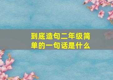 到底造句二年级简单的一句话是什么