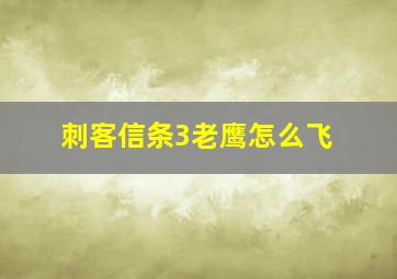 刺客信条3老鹰怎么飞