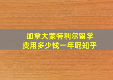 加拿大蒙特利尔留学费用多少钱一年呢知乎