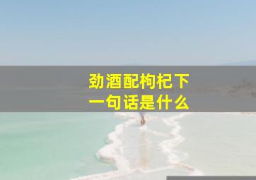 劲酒配枸杞下一句话是什么