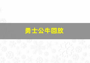 勇士公牛回放