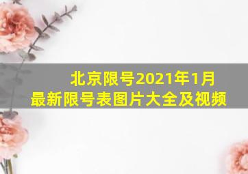 北京限号2021年1月最新限号表图片大全及视频