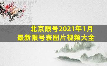 北京限号2021年1月最新限号表图片视频大全