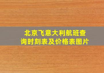 北京飞意大利航班查询时刻表及价格表图片