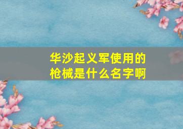 华沙起义军使用的枪械是什么名字啊