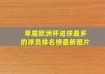 单届欧洲杯进球最多的球员排名榜最新图片