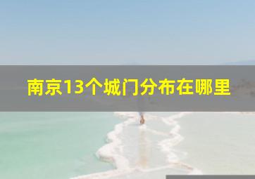 南京13个城门分布在哪里