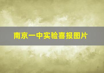 南京一中实验喜报图片