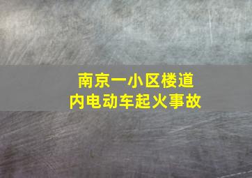 南京一小区楼道内电动车起火事故