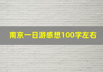 南京一日游感想100字左右