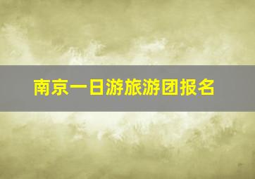 南京一日游旅游团报名