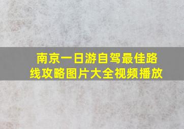 南京一日游自驾最佳路线攻略图片大全视频播放