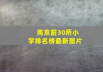 南京前30所小学排名榜最新图片