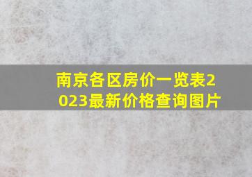 南京各区房价一览表2023最新价格查询图片