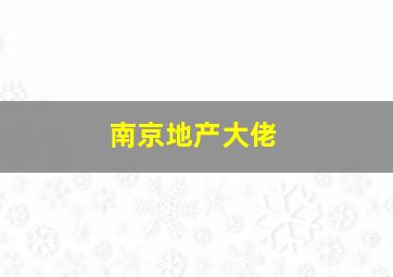 南京地产大佬