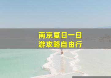 南京夏日一日游攻略自由行