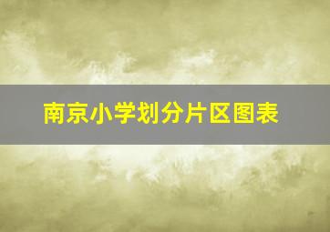 南京小学划分片区图表