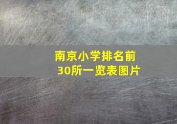 南京小学排名前30所一览表图片