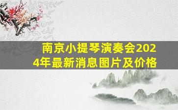 南京小提琴演奏会2024年最新消息图片及价格