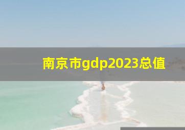 南京市gdp2023总值