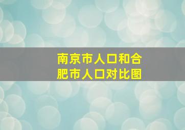 南京市人口和合肥市人口对比图