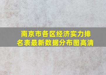 南京市各区经济实力排名表最新数据分布图高清