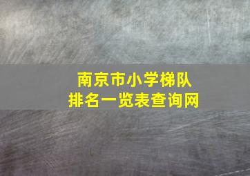 南京市小学梯队排名一览表查询网