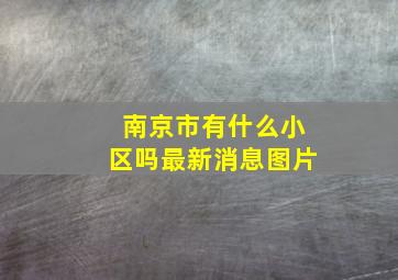 南京市有什么小区吗最新消息图片