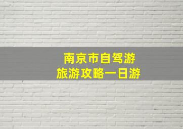 南京市自驾游旅游攻略一日游