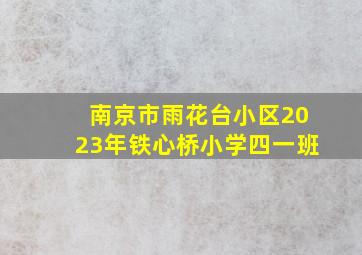 南京市雨花台小区2023年铁心桥小学四一班