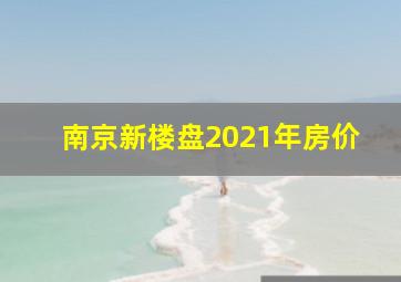 南京新楼盘2021年房价