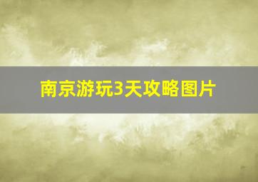 南京游玩3天攻略图片