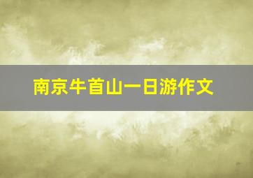 南京牛首山一日游作文