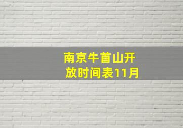 南京牛首山开放时间表11月