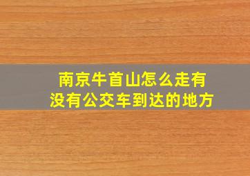 南京牛首山怎么走有没有公交车到达的地方