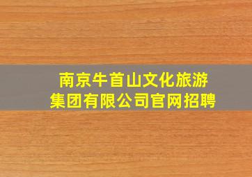 南京牛首山文化旅游集团有限公司官网招聘