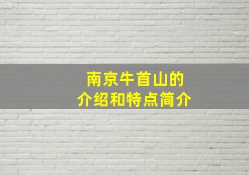 南京牛首山的介绍和特点简介