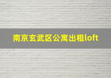 南京玄武区公寓出租loft