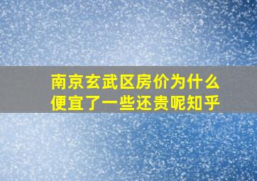 南京玄武区房价为什么便宜了一些还贵呢知乎