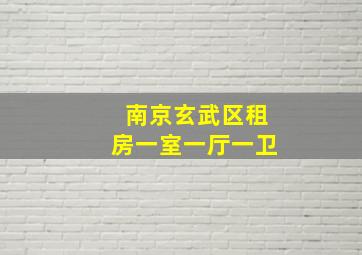 南京玄武区租房一室一厅一卫