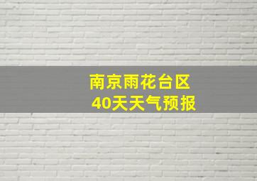 南京雨花台区40天天气预报